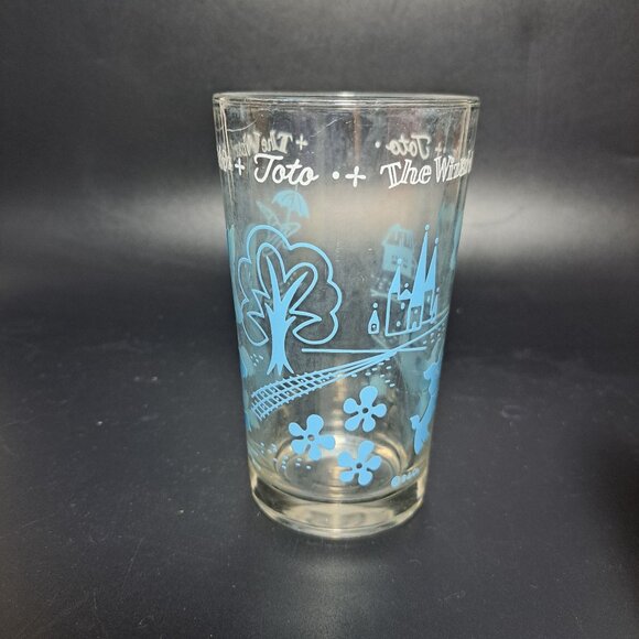 Peanut Butter Wizard Of Oz Drinking Glass Tumbler Toto Dorothy Drinkware Blue - Picture 4 of 11
